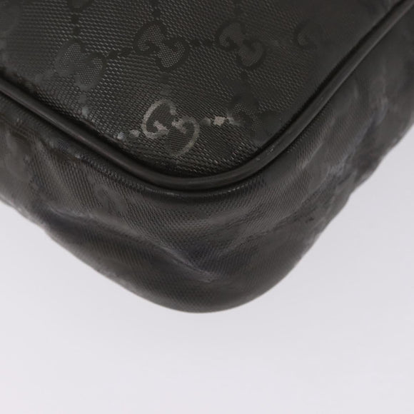 GUCCI GG Implementation Business Bag PVC Green Silver 201480 Auth ka5968