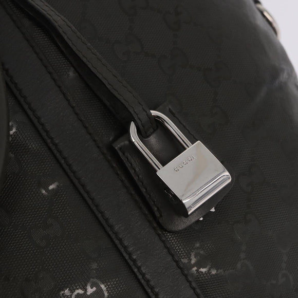 GUCCI GG Implementation Business Bag PVC Green Silver 201480 Auth ka5968