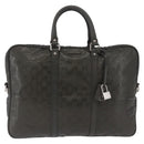 GUCCI GG Implementation Business Bag PVC Green Silver 201480 Auth ka5968-13