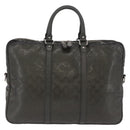 GUCCI GG Implementation Business Bag PVC Green Silver 201480 Auth ka5968-2