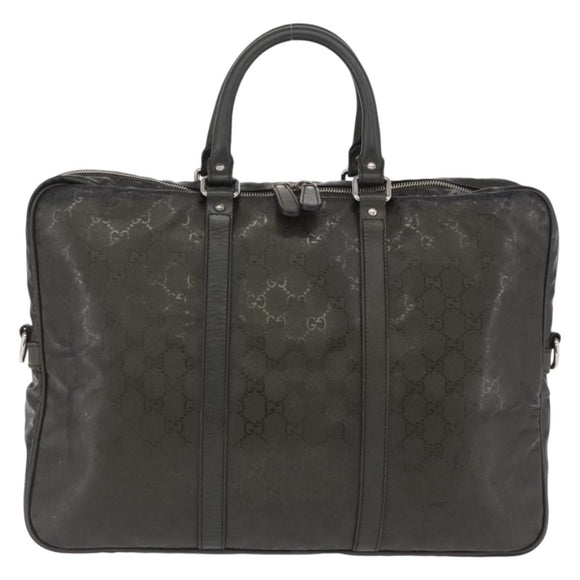 GUCCI GG Implementation Business Bag PVC Green Silver 201480 Auth ka5968