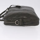 GUCCI GG Implementation Business Bag PVC Green Silver 201480 Auth ka5968-5