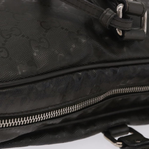 GUCCI GG Implementation Business Bag PVC Green Silver 201480 Auth ka5968