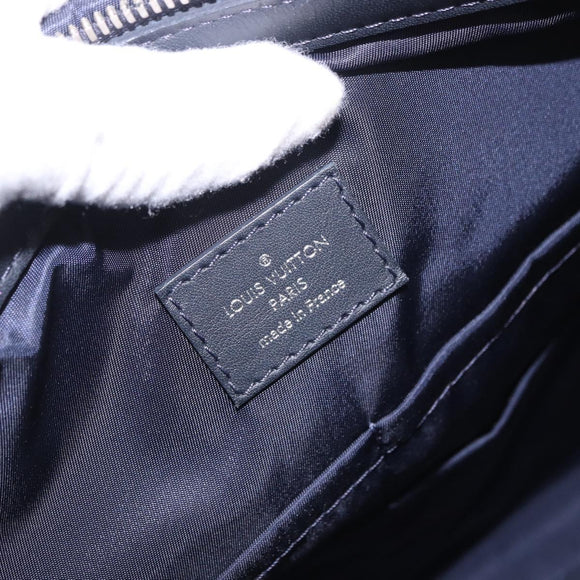 LOUIS VUITTON LV Cup V Line Cross Bag Leather Navy Silver M50443 LV Auth ka5969A