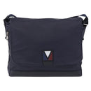 LOUIS VUITTON LV Cup V Line Cross Bag Leather Navy Silver M50443 LV Auth ka5969A-13
