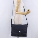LOUIS VUITTON LV Cup V Line Cross Bag Leather Navy Silver M50443 LV Auth ka5969A-28