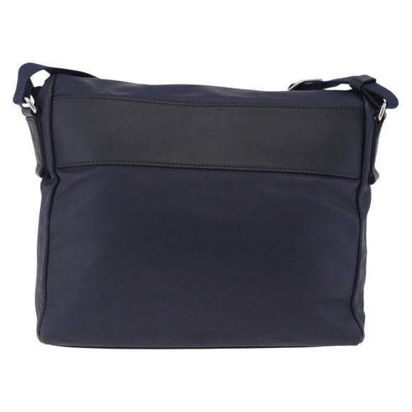 LOUIS VUITTON LV Cup V Line Cross Bag Leather Navy Silver M50443 LV Auth ka5969A