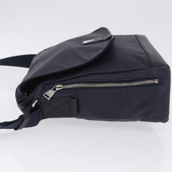 LOUIS VUITTON LV Cup V Line Cross Bag Leather Navy Silver M50443 LV Auth ka5969A