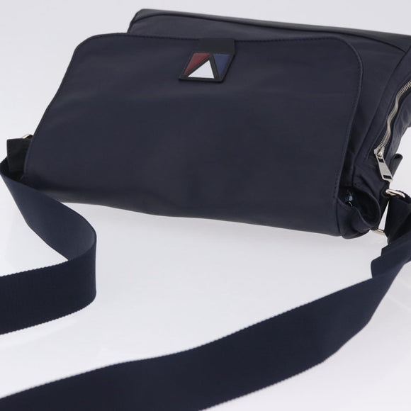 LOUIS VUITTON LV Cup V Line Cross Bag Leather Navy Silver M50443 LV Auth ka5969A