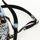 FENDI Rucksack Nylon Blau Gold Auth ka596M-15