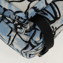 FENDI Backpack Nylon Blue Gold Auth ka596M-16