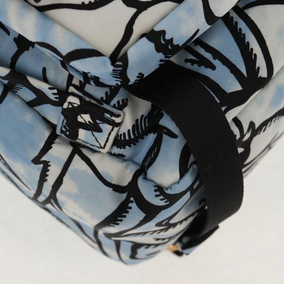 FENDI Backpack Nylon Blue Gold Auth ka596M