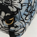 FENDI Rucksack Nylon Blau Gold Auth ka596M-19