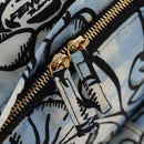 FENDI Rucksack Nylon Blau Gold Auth ka596M-24