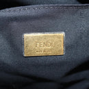 FENDI Rucksack Nylon Blau Gold Auth ka596M-25