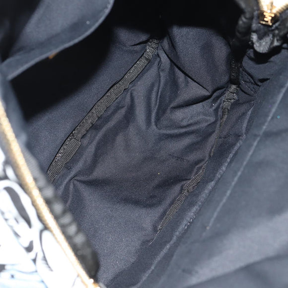 FENDI Backpack Nylon Blue Gold Auth ka596M
