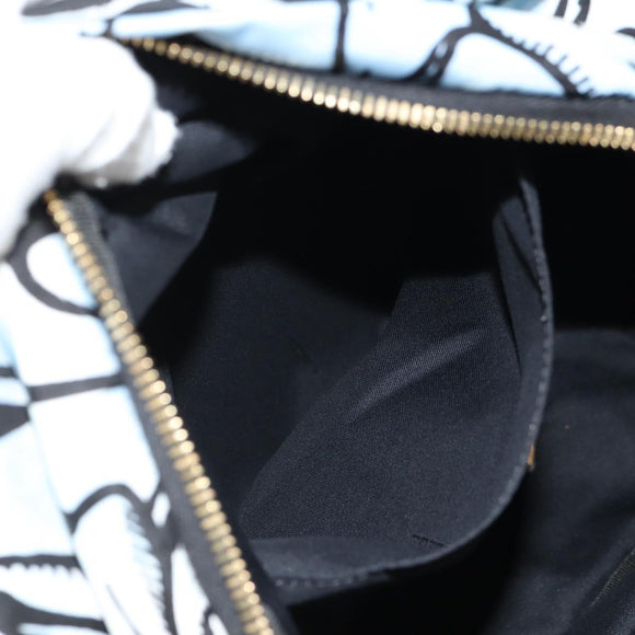 FENDI Backpack Nylon Blue Gold Auth ka596M