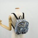 FENDI Rucksack Nylon Blau Gold Auth ka596M-29