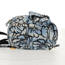 FENDI Rucksack Nylon Blau Gold Auth ka596M-3