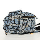 FENDI Rucksack Nylon Blau Gold Auth ka596M-4