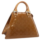 LOUIS VUITTON Monogram Vernis Mini Forsythe Hand Bag Bronze M91120 Auth ka5972-1