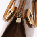 LOUIS VUITTON Monogram Vernis Mini Forsythe Hand Bag Bronze M91120 Auth ka5972-19