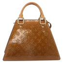 LOUIS VUITTON Monogram Vernis Mini Forsythe Hand Bag Bronze M91120 Auth ka5972-13