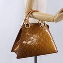 LOUIS VUITTON Monogram Vernis Mini Forsythe Hand Bag Bronze M91120 Auth ka5972-25