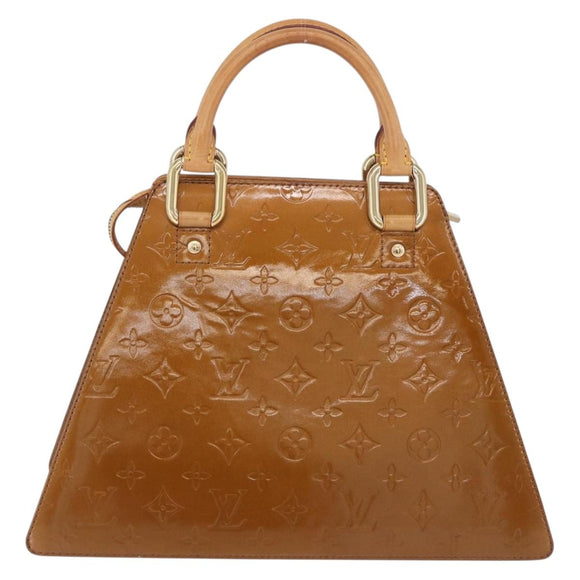 LOUIS VUITTON Monogram Vernis Mini Forsythe Hand Bag Bronze M91120 Auth ka5972
