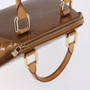 LOUIS VUITTON Monogram Vernis Mini Forsythe Hand Bag Bronze M91120 Auth ka5972-6