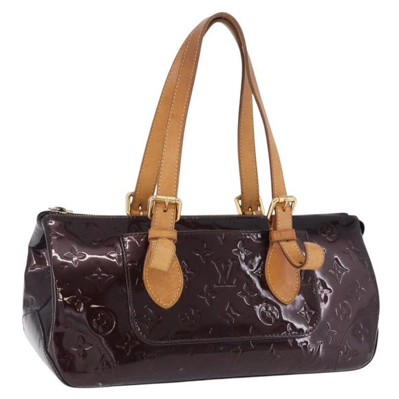 LOUIS VUITTON Monogram Vernis Rosewood Avenue Bag Amarante M93510 LV Auth ka5975