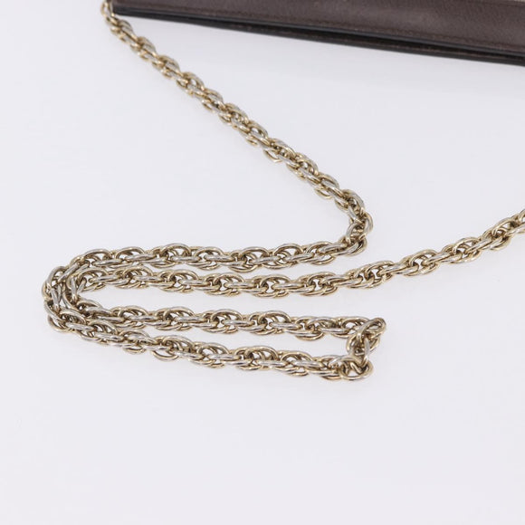 GUCCI GG Supreme Chain Web Sherry Line Bag PVC Beige Gold 503877 Auth ka5977V