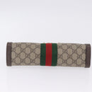 GUCCI GG Supreme Chain Web Sherry Line Bag PVC Beige Gold 503877 Auth ka5977V-5