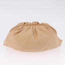 BOTTEGA VENETA INTRECCIATO Chain Shoulder Bag Leather Beige Gold Auth ka5978V-5