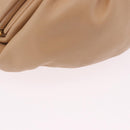 BOTTEGA VENETA INTRECCIATO Chain Shoulder Bag Leather Beige Gold Auth ka5978V-15