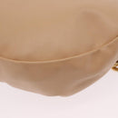 BOTTEGA VENETA INTRECCIATO Chain Shoulder Bag Leather Beige Gold Auth ka5978V-9