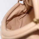 BOTTEGA VENETA INTRECCIATO Chain Shoulder Bag Leather Beige Gold Auth ka5978V-20