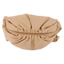 BOTTEGA VENETA INTRECCIATO Chain Shoulder Bag Leather Beige Gold Auth ka5978V-13