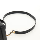 CHANEL Bicolore Vanity Hand Bag Lamb Skin Black Gold CC Auth ka597V-11