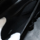 CHANEL Bicolore Vanity Hand Bag Lamb Skin Black Gold CC Auth ka597V-26