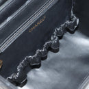 CHANEL Bicolore Vanity Hand Bag Lamb Skin Black Gold CC Auth ka597V-27