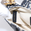 Christian Dior Trotter Canvas Saddle Hand Bag Navy Gold Auth ka5981SAM-11