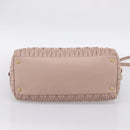 Miu Miu Matelasse Hand Bag Leather 2way Pink Gold Auth ka5983A-11
