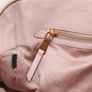 Miu Miu Matelasse Hand Bag Leather 2way Pink Gold Auth ka5983A-21