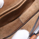 LOEWE Mini Gate Bag Shoulder Bag Leather Blue Gold Auth ka5984A-11