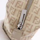 FENDI Zucchino Canvas Hand Pouch Beige Silver Auth ka5985A-15