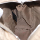 FENDI Zucchino Canvas Hand Pouch Beige Silver Auth ka5985A-18