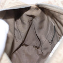 FENDI Zucchino Canvas Hand Pouch Beige Silver Auth ka5985A-19