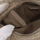 FENDI Zucchino Canvas Hand Pouch Beige Silver Auth ka5985A-22