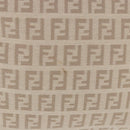 FENDI Zucchino Canvas Hand Pouch Beige Silver Auth ka5985A-3